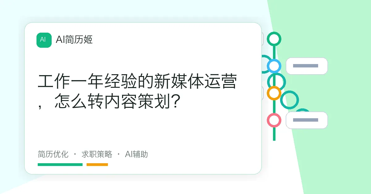 工作一年经验的新媒体运营，怎么转内容策划？