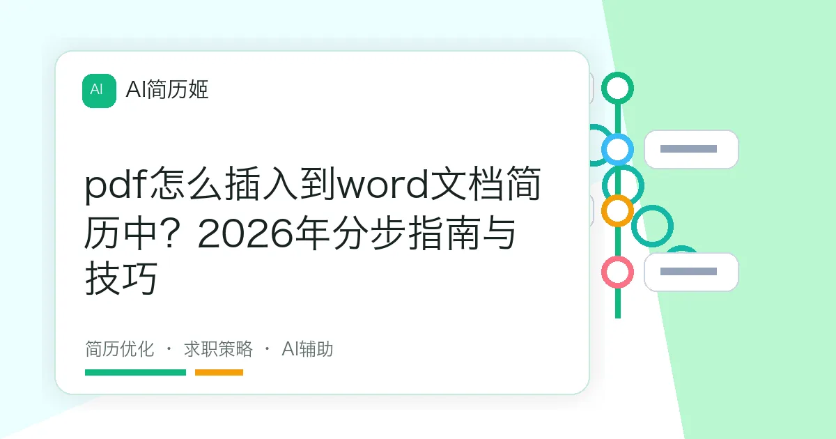 pdf怎么插入到word文档简历中？2026年分步指南与技巧