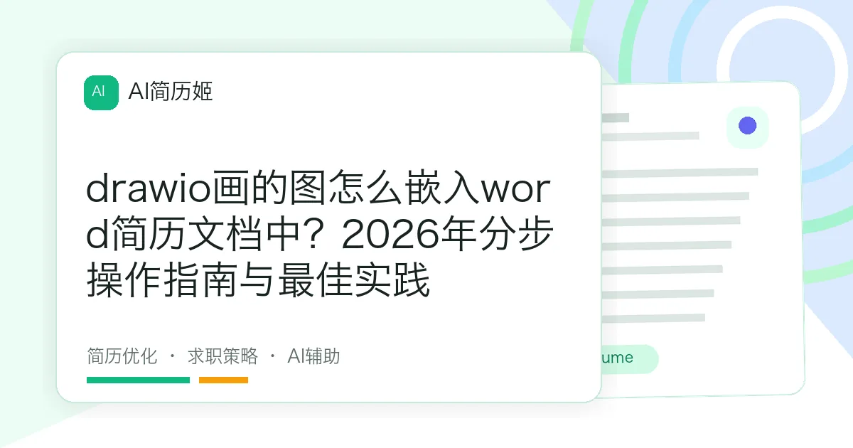 drawio画的图怎么嵌入word简历文档中？2026年分步操作指南与最佳实践