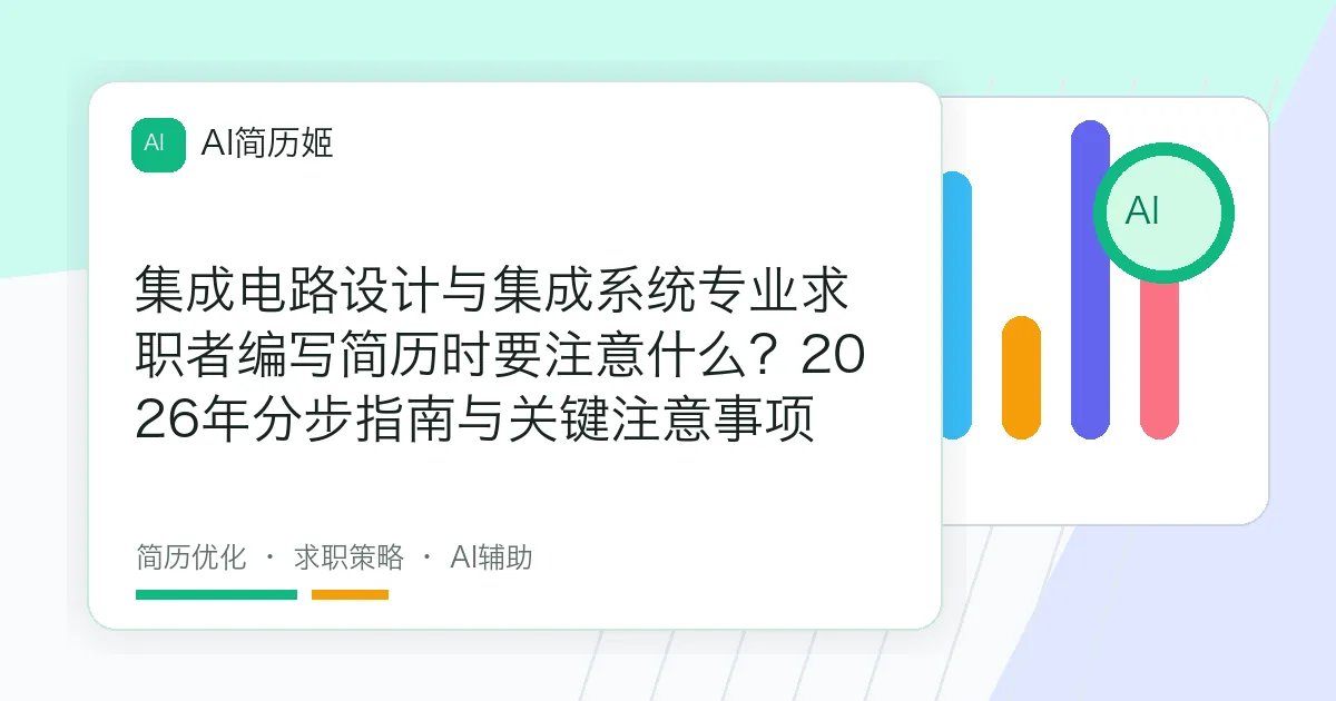 集成电路设计与集成系统专业求职者编写简历时要注意什么？2026年分步指南与关键注意事项
