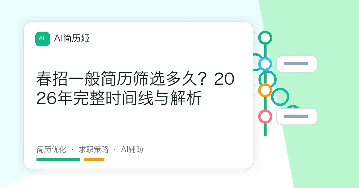 春招一般简历筛选多久？2026年完整时间线与解析