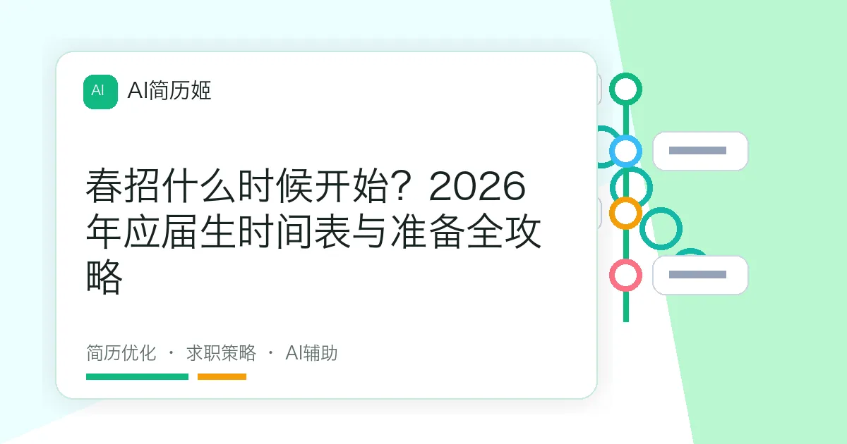 春招什么时候开始？2026年应届生时间表与准备全攻略