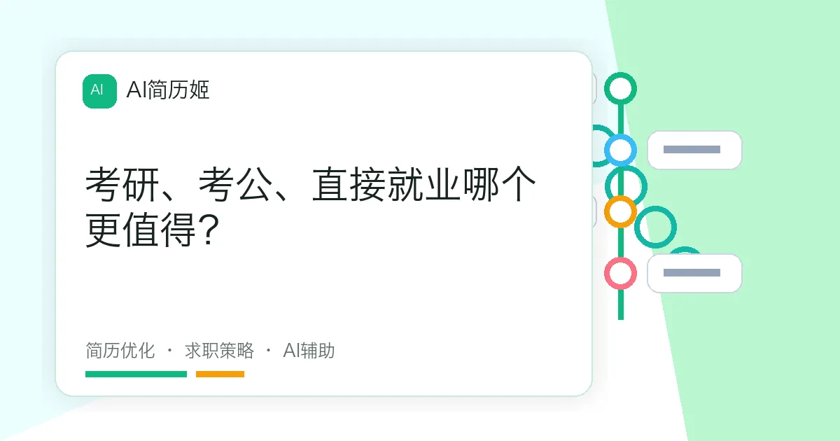 考研、考公、直接就业哪个更值得？