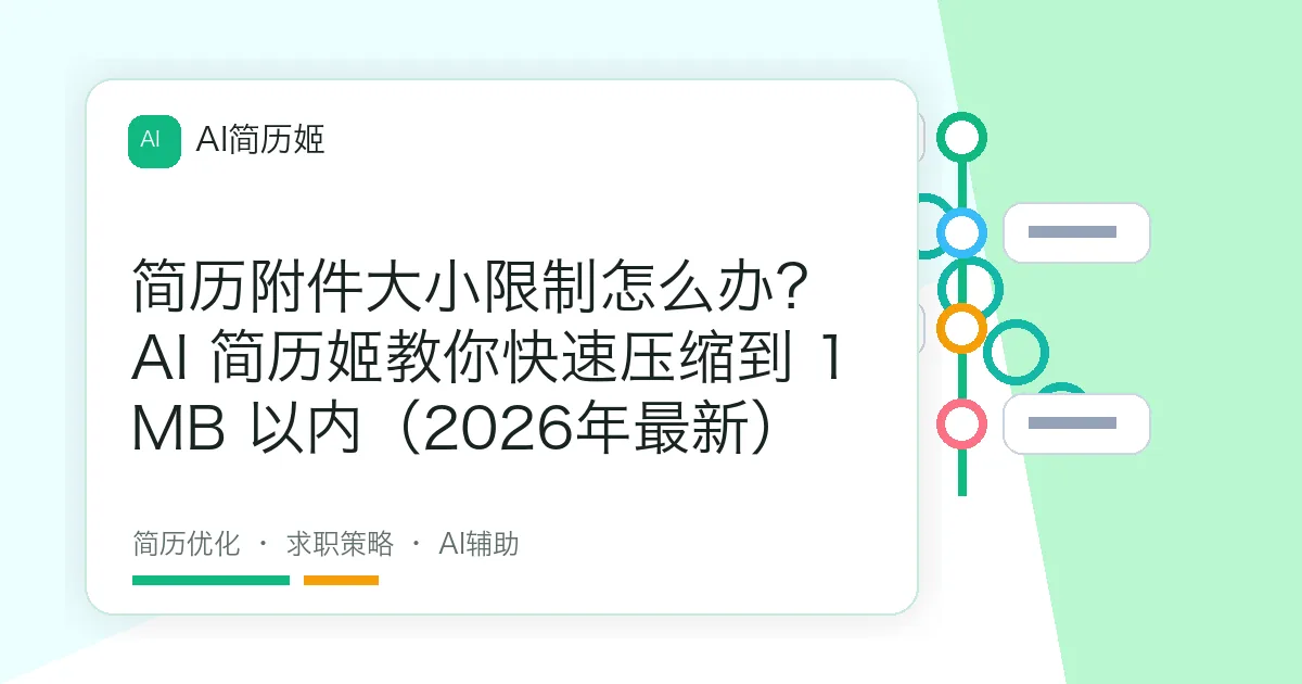 简历附件大小限制怎么办？AI 简历姬教你快速压缩到 1MB 以内（2026年最新）
