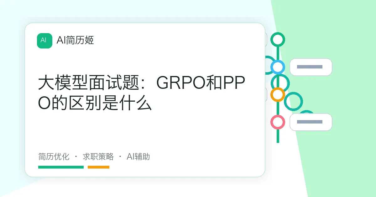 大模型面试题：GRPO和PPO的区别是什么