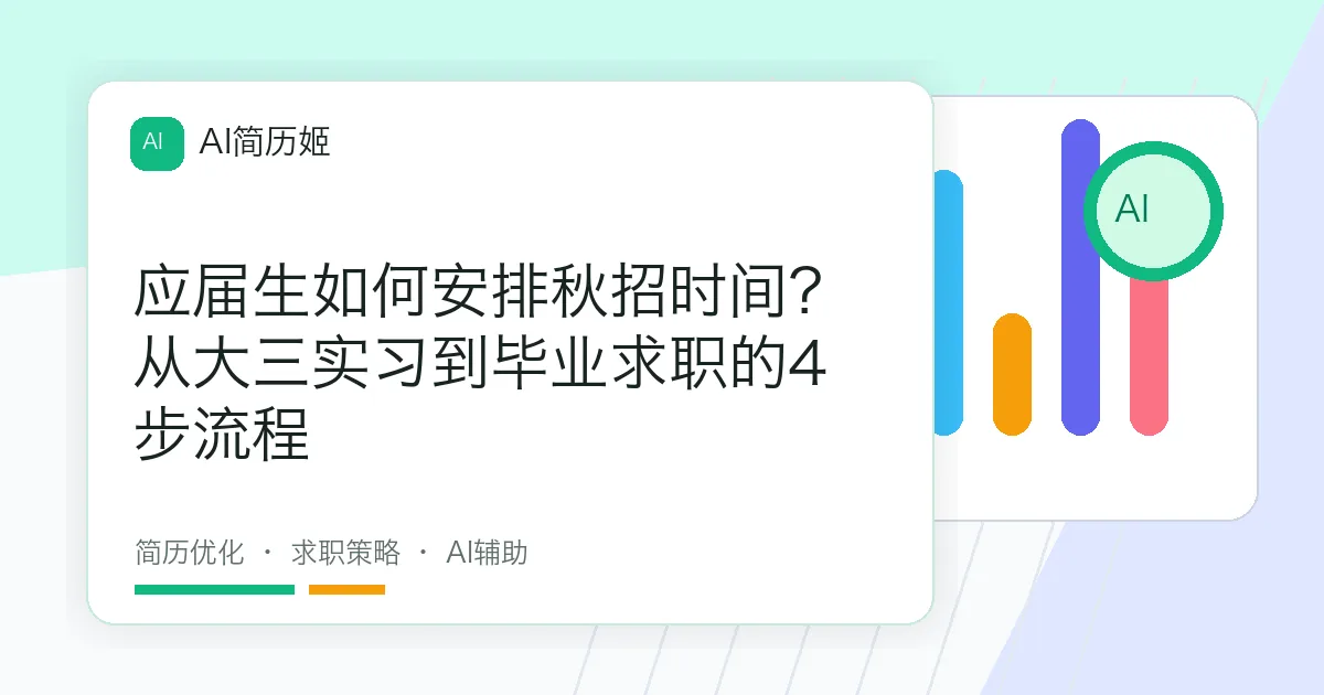 应届生如何安排秋招时间？从大三实习到毕业求职的4步流程