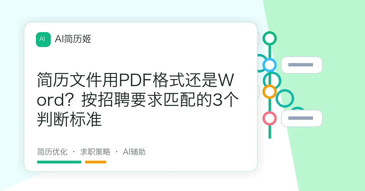 简历文件用PDF格式还是Word？按招聘要求匹配的3个判断标准