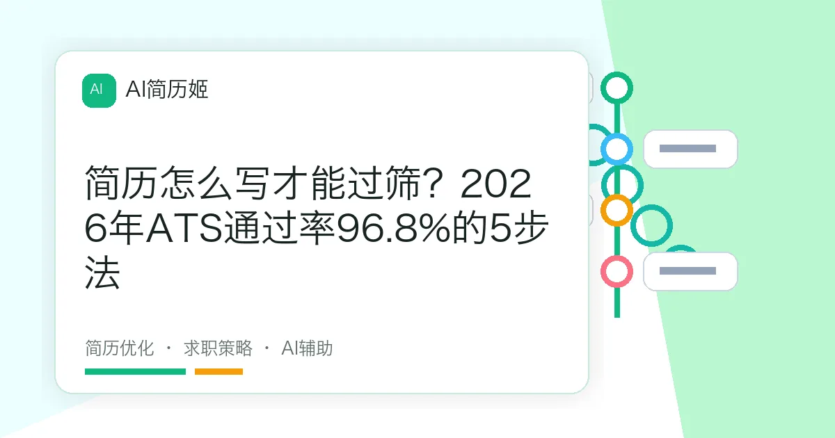 简历怎么写才能过筛？2026年ATS通过率96.8%的5步法