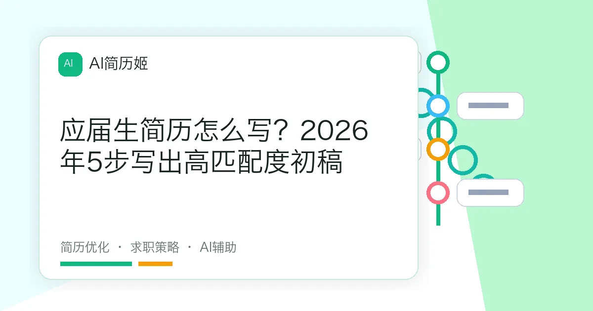 应届生简历怎么写？2026年5步写出高匹配度初稿