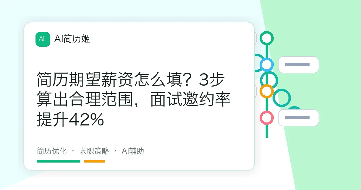 简历期望薪资怎么填？3步算出合理范围，面试邀约率提升42%