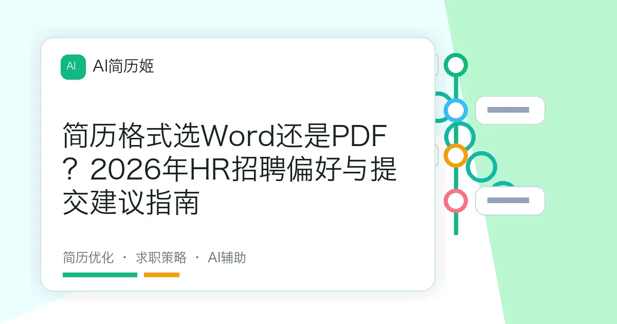 简历格式选Word还是PDF？2026年HR招聘偏好与提交建议指南