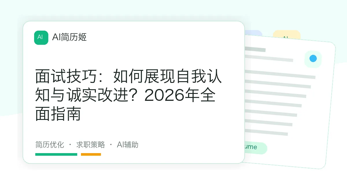 面试技巧：如何展现自我认知与诚实改进？2026年全面指南