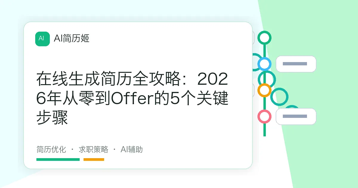 在线生成简历全攻略：2026年从零到Offer的5个关键步骤