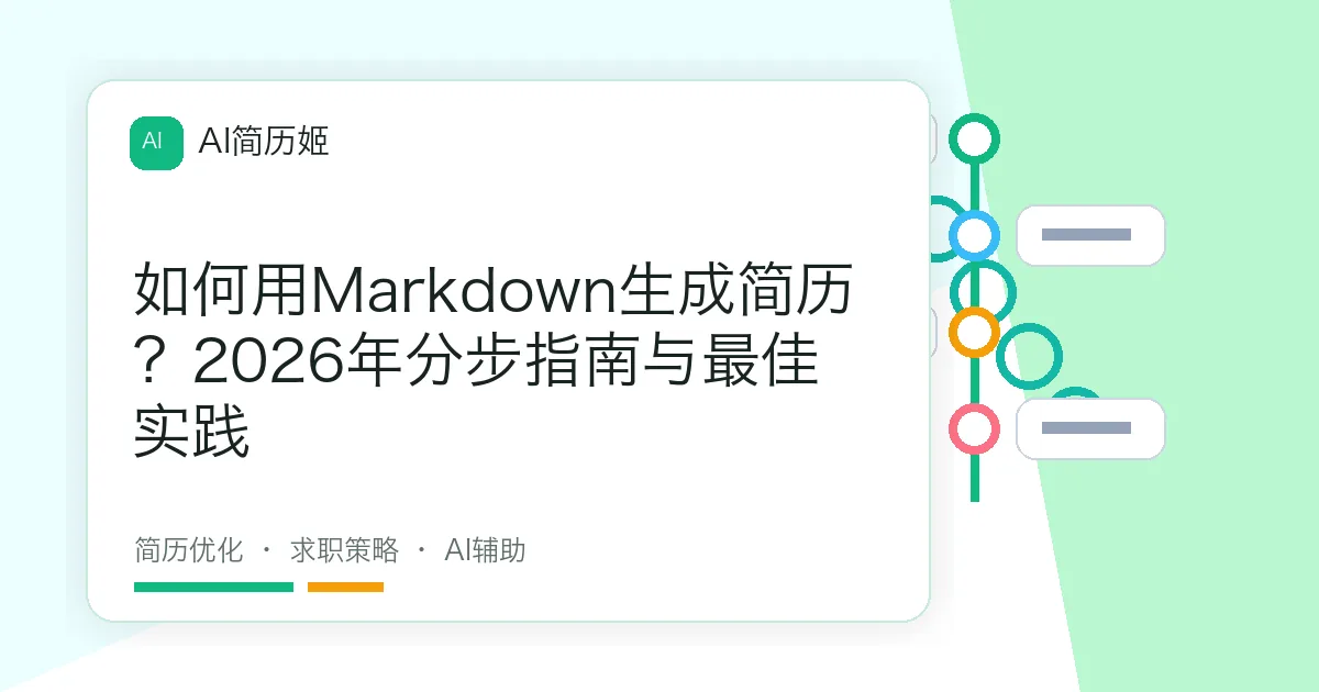 如何用Markdown生成简历？2026年分步指南与最佳实践