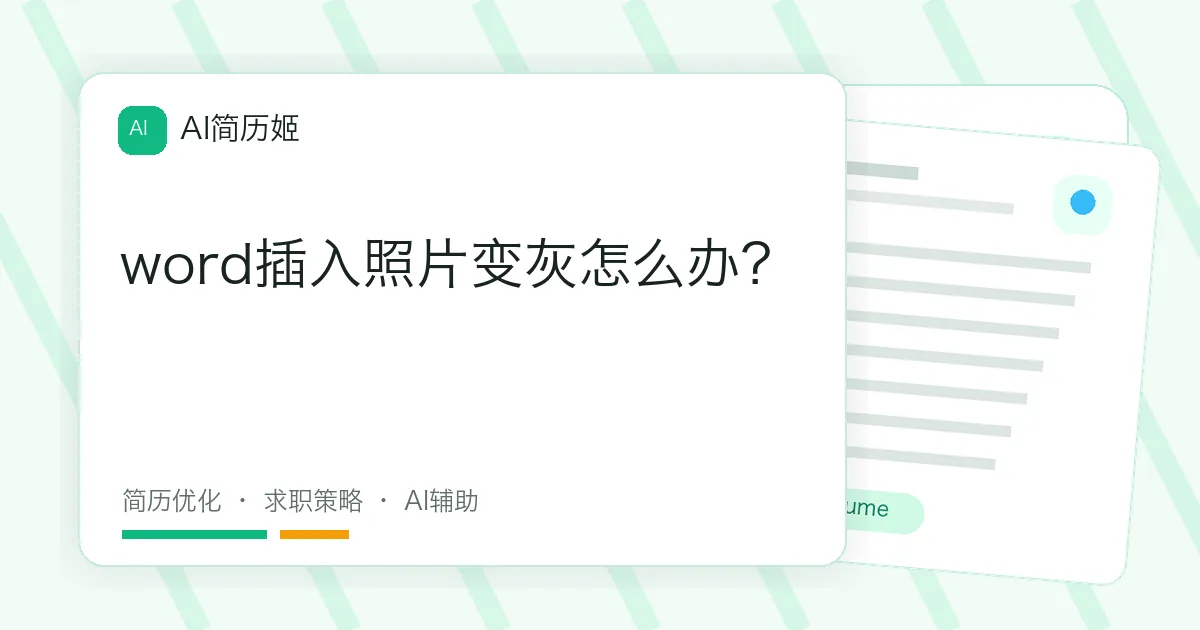 word插入照片变灰怎么办？