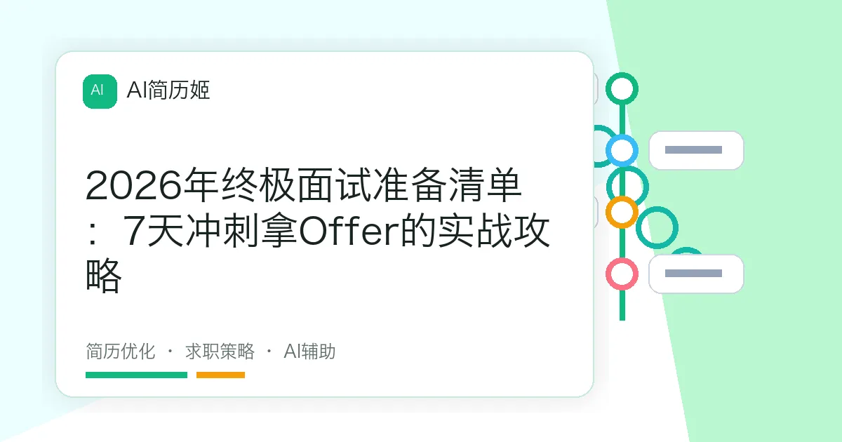 2026年终极面试准备清单：7天冲刺拿Offer的实战攻略