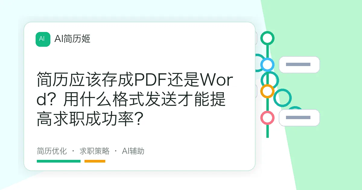 简历应该存成PDF还是Word？用什么格式发送才能提高求职成功率？