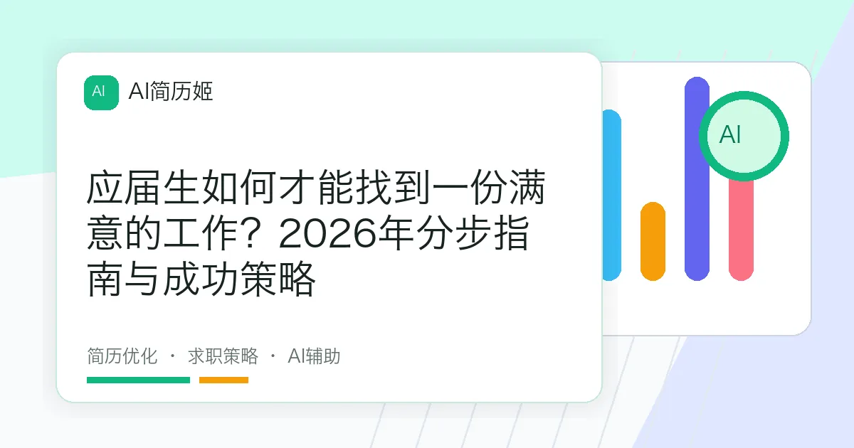 应届生如何才能找到一份满意的工作？2026年分步指南与成功策略