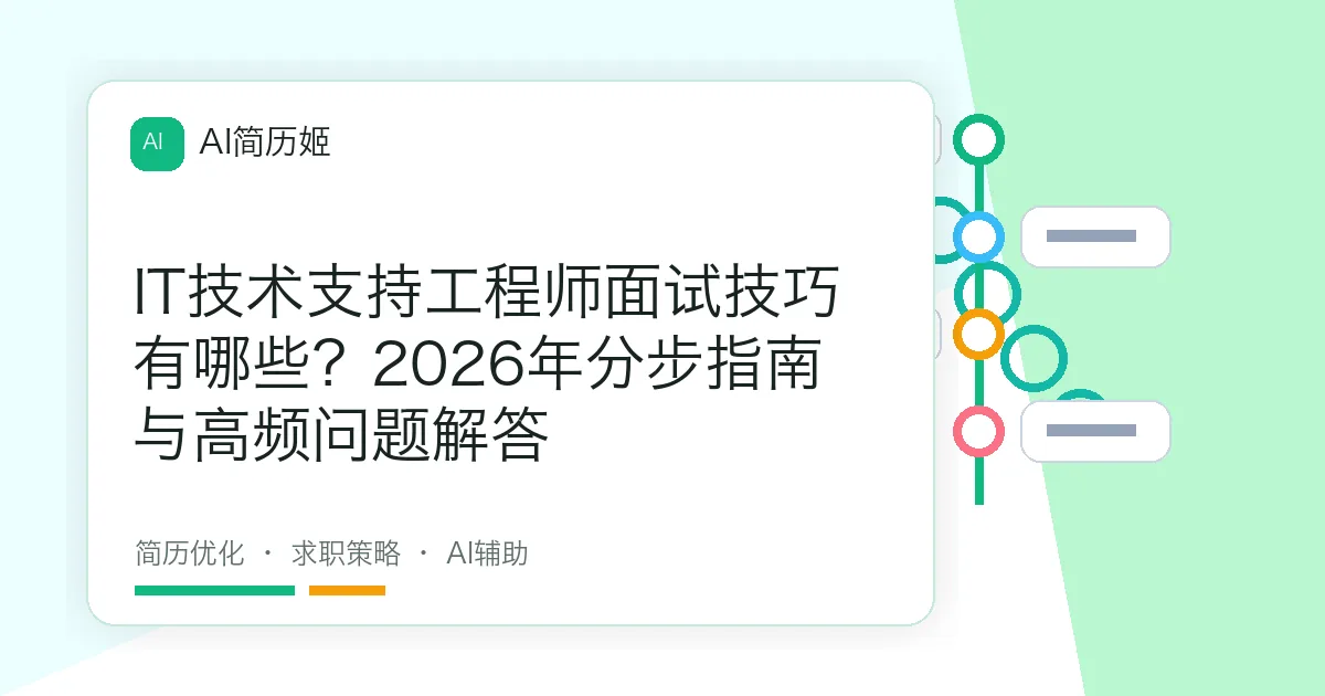 IT技术支持工程师面试技巧有哪些？2026年分步指南与高频问题解答