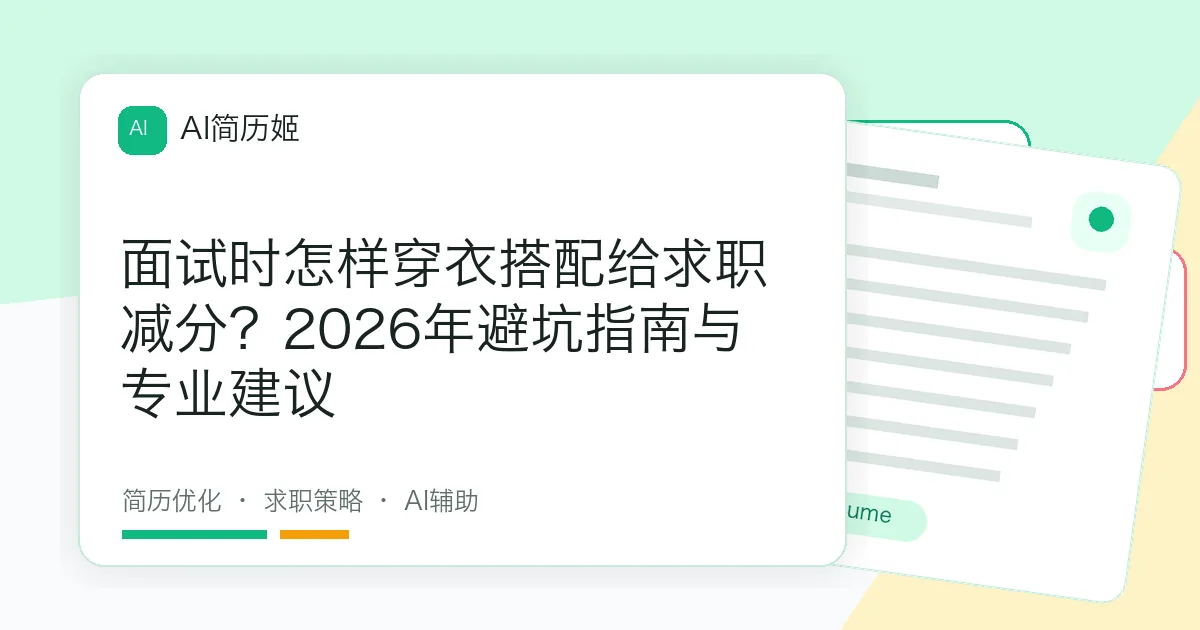 面试时怎样穿衣搭配给求职减分？2026年避坑指南与专业建议
