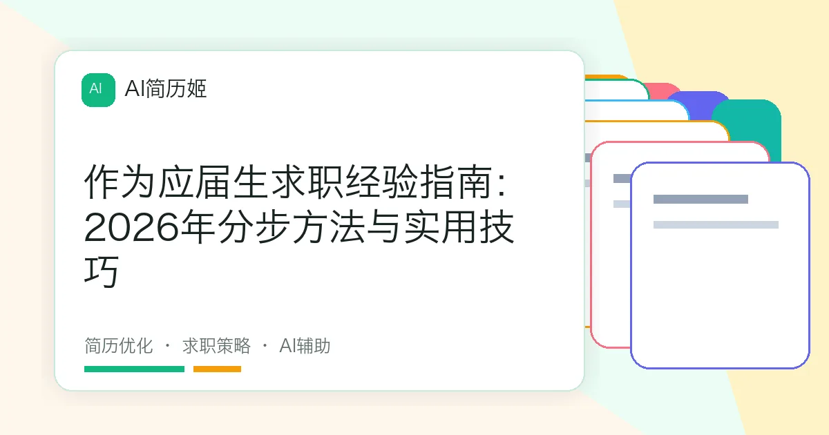 作为应届生求职经验指南：2026年分步方法与实用技巧
