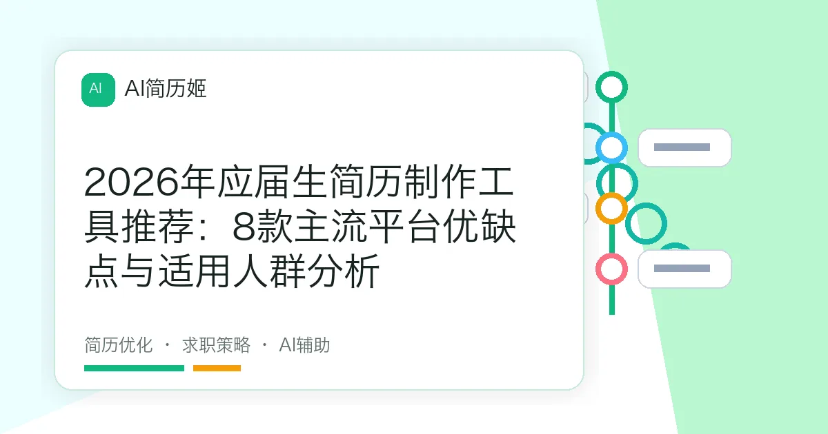2026年应届生简历制作工具推荐：8款主流平台优缺点与适用人群分析