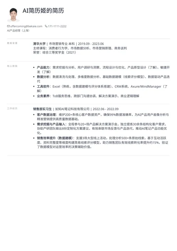 极简 Minimal 简历模板